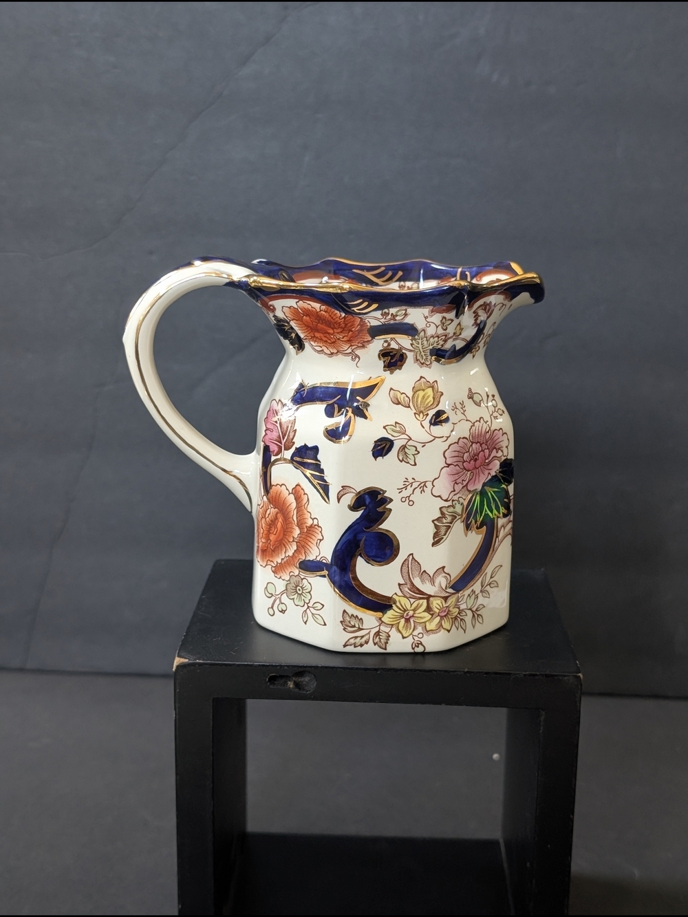 Masons Blue Mandalay 4.5 Inch Tall Fenton Shape Jug